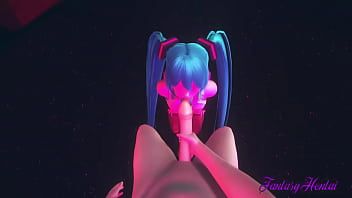 Abspielen Vocaloid Hentai 3d - POV Miku Blowjob in einem Striptease-Club