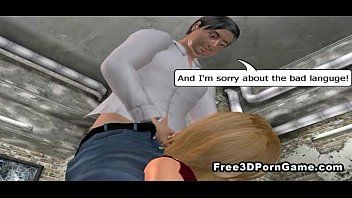 Abspielen Foxy 3D-Cartoon-Hottie lutscht an einem harten Schwanz