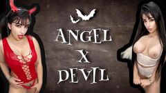 play رعشة قبالة الفتح: Angel vs Devil Hentai Cosplay - من ستختار؟