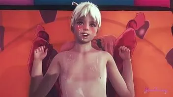 Redare Yaoi femboy kitten pov handjob și futut în camera lui - băiat japonez