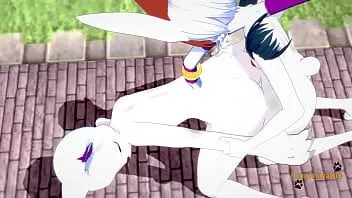 Reproducir Digimon pokemon furry yaoi yiff 3d - cinderace x gatomon mamada y follada con creampie en el culo - anime japonés manga