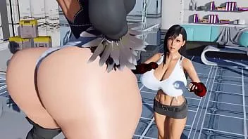 Jouer Tifa et 2b géante massive et expansion mammaire