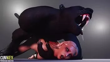 play Hot babe mates with furry monster | big cock monster | 3d porn wild life