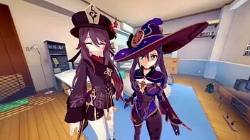 play Quartetto con mona e hu tao - genshin impatto porno
