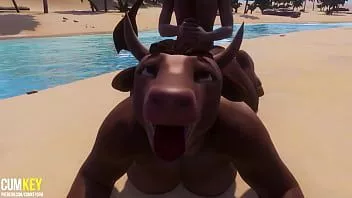 play Vaca peluda folla con un hombre para reproducirse | monstruo peludo | 3d porno vida salvaje