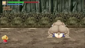Redare Fată războinică blondă hentai care face sex cu bărbați căpcăuni și monștri în jocul sexual hentai Legend of Ogre Buster