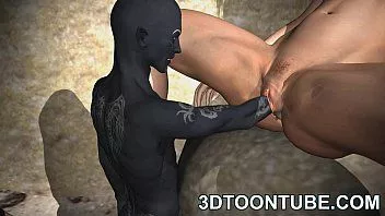 Abspielen 3D Toon Elf Babe wird gefistet und hart gefickt