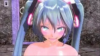 play Mmd Hatsune Miku merge pe conul de trafic