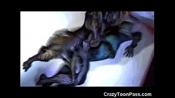 Abspielen 3D-Alien-Mädchen, die von Aliens und Menschen verwüstet werden!