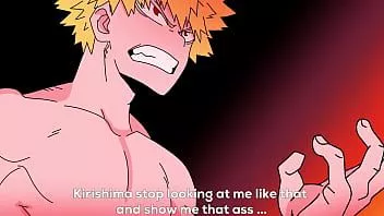 Jouer Kirishima s'excite quand il voit bakugo nu puis il le baise