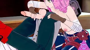 Redare Videoclipuri hentai Koikatsu, mei hatsume, shoto todoroki au sex muie handjob excitat și cumshot joc porno necenzurat... thereal3dstories..1/4