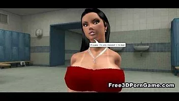 Reproduzir Gatinha sexy em 3D ganha dupla no vestiário