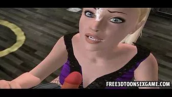play একটি 3d কার্টুন গেমের স্পঙ্কি টিন বেব তার হাঁটুতে বসেছে