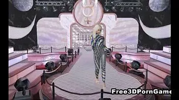 Afspelen Sexy 3D cartoon blonde hottie stutten haar spullen