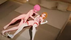 Redare Asuna de la Sword Art Online într-o întâlnire fierbinte cu Futanari Hentai 3D