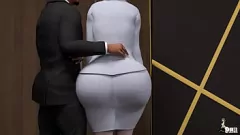 تشغيل 3D أنيمي هنتاي: ناضجة الرئيس التنفيذي Phicks له مفلس اليهودي السكرتير