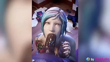 再生 クロエbbcフェラチオ（音、ループ付き）人生は奇妙な、3Dアニメーション