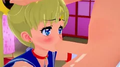 play Hentai Lust: Sailor Moons leidenschaftlicher Schwanz saugt in 3D SFM