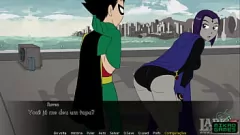 play Raven di Teen Titans: Raunchy Yoga Training con premi di baci e sculacciate sul culo