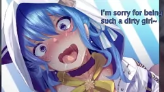 Redare Fantasy de închinare la pizda de anime hololive - Jerk off Challenge 9