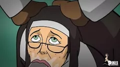 play Busty Milf i Naughty Nun rozciągnęli się do granicy Monster Cock