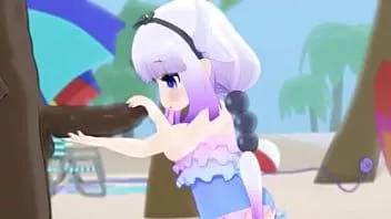 Reproducir Tu linda e inocente waifu te puso los cuernos con una gran polla negra impregnada