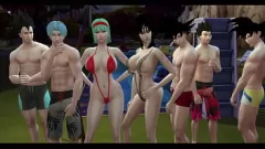 Play Dragon Ball Z: Piscina Perversa - Orgía Hentai de Madres e Hijos