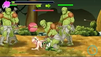 Jouer Fille elfe ayant des relations sexuelles avec des hommes orks dans un jeu de défense hentai ryona