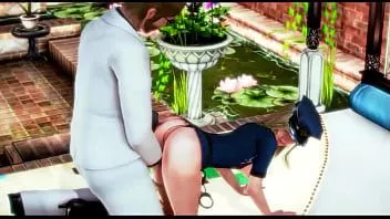 Jouer Jolie fille de sécurité ayant des relations sexuelles avec un homme étrange dans une vidéo hentai 3d chaude