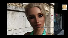 Odtwórz 3D Teen Blonde Erynn w ECCI Shower Encounter with John