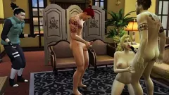 Oynat Aldatılan Koca, Temari'nin Sert 3D Hentai Netorare Eylemini Almasını İzliyor