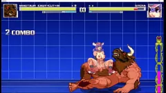 Redare Romance și Minotaur vs Hibiki și Stera: O aventură sălbatică Hentai cu Mugen, Minotaur și Kuromaru