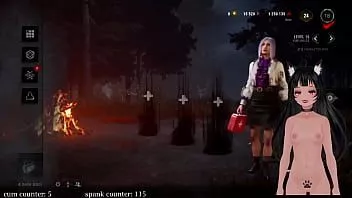 Play Vtuber plays dbd and masturbates part 3