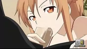 play إن Sword art على الإنترنت hentai asuna فضولي لتذوق kirito cock