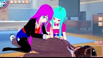 Jouer Carly et Jenny sucent la bite d'un gros